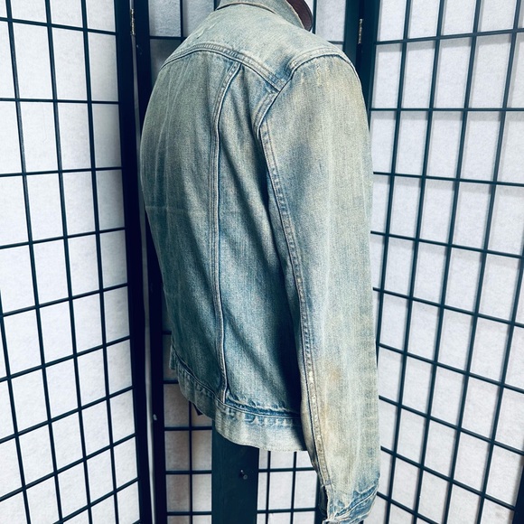 AllSaints Distressed Denim Trucker Jacket - Picture 5 of 10